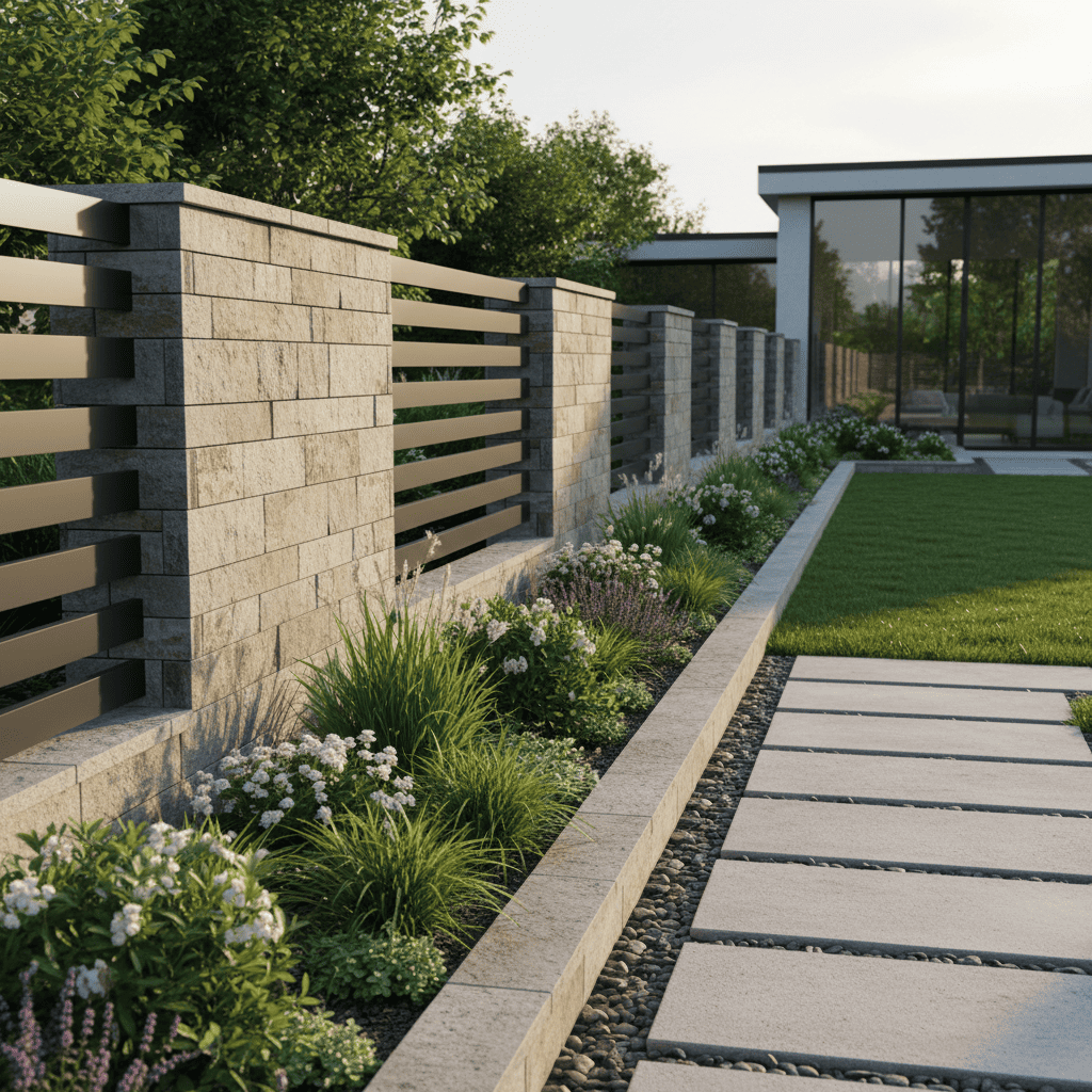 Zaunanlage aus Stein